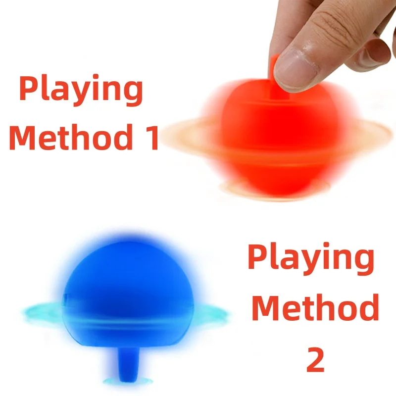 12Pcs Plastic Color Inverted Gyroscope Children Education Puzzle Toy New Unique Rotating Gyroscope Stress Relieving Toys