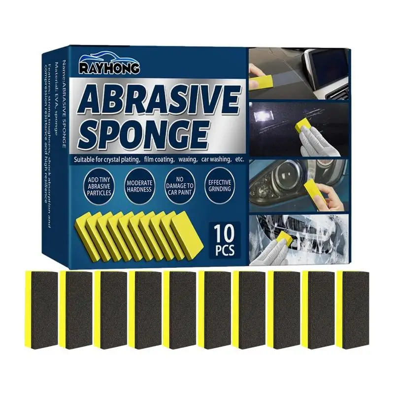 

10pcs Car Wheel Cleaning Sponge Tire Wash Wiper Water Suction Pad Wax Polishing Tyre Brushes Tools Automobiles Accessories