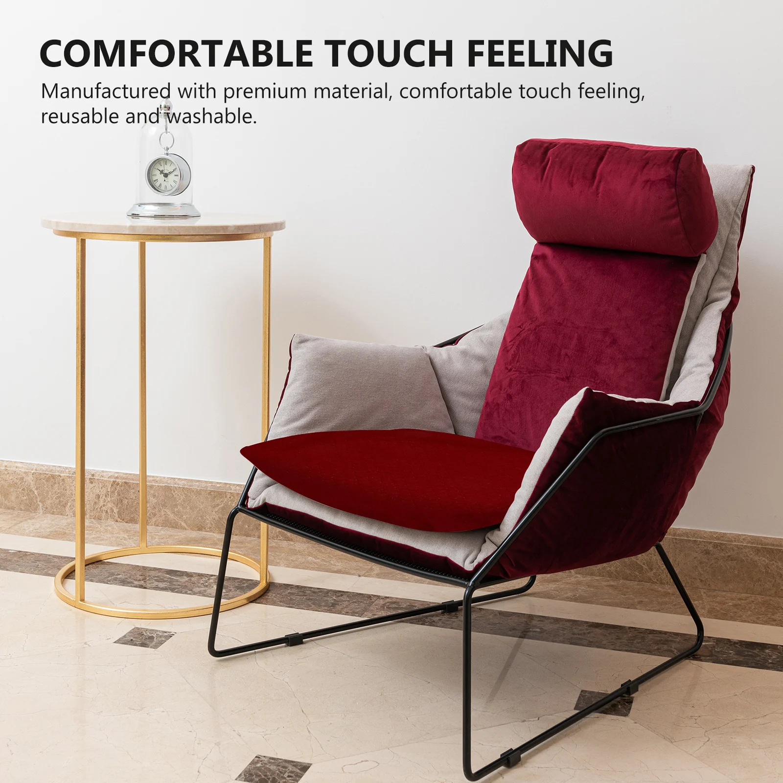 

2Pcs Chair Protector Fine Workmanship Large Elasticity 40-50cm Easy Use Hotel Chair Cover Decor Seat Cover Seat Slipcover