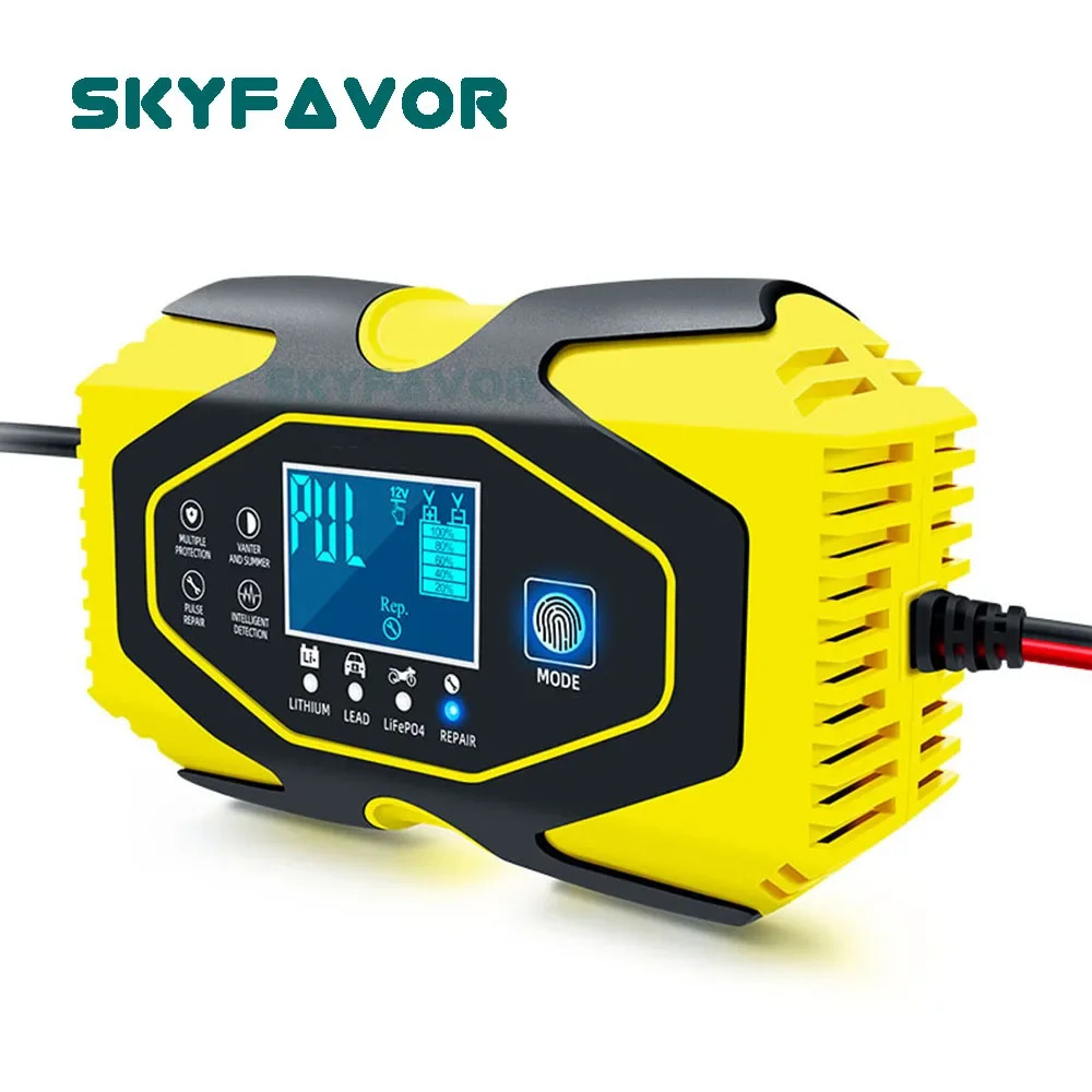 Intelligent Pulse Repair 12 Volt Battery Charger 12V 6A 24V 3A Universal Car Battery Charger for 12 Volt VRLA GEL AGM SLA WET