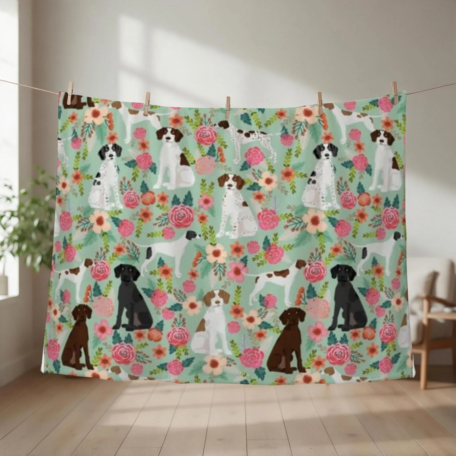 ENGLISH POINTERS Throw Blanket couch cozy soft plush fuzzy picnic outdoor blanket