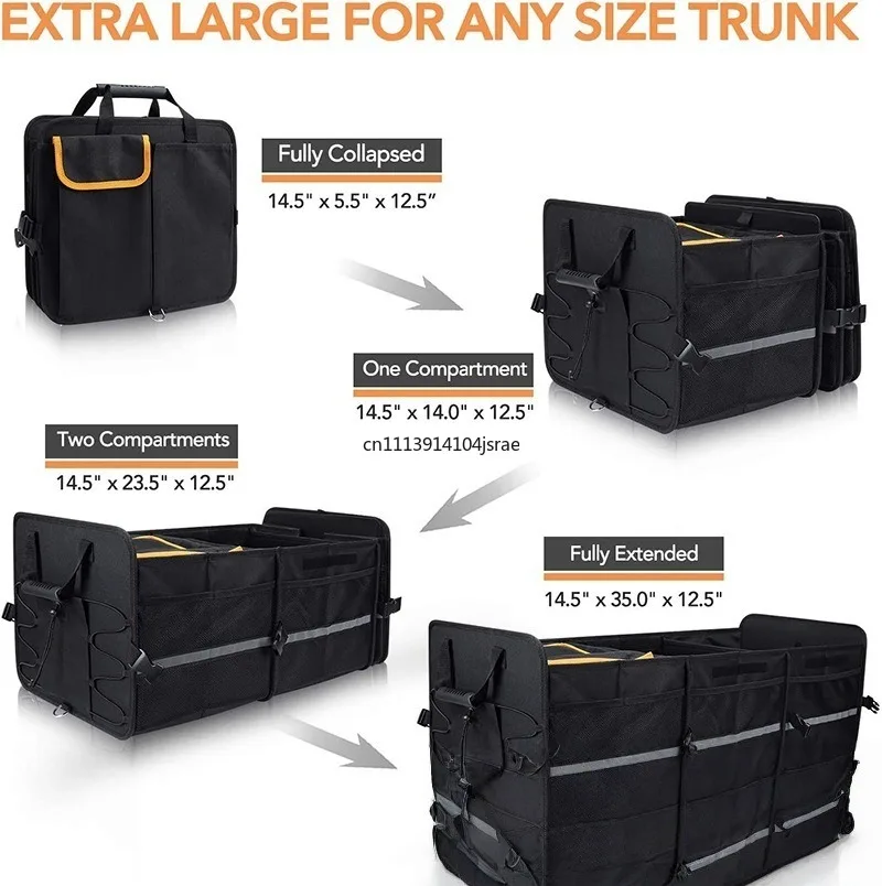 Car Trunk Storage Box Portable Auto Rear Cargo Organizer Vehicle Tail Storage Container Car Interior Tidying Accessory