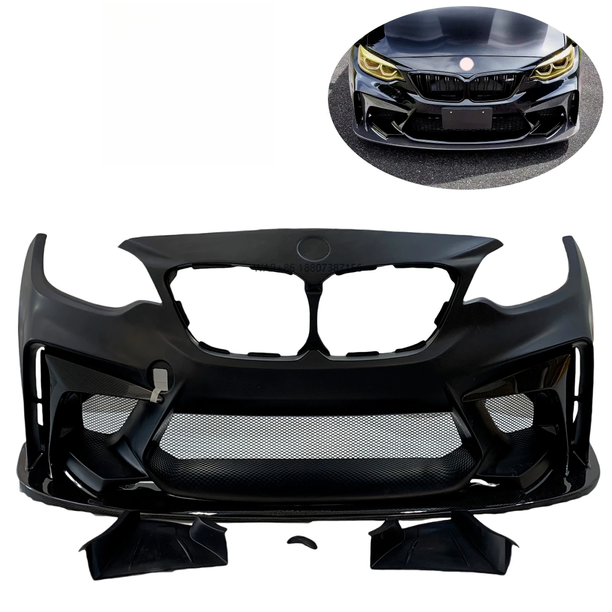 

3D Style Half Carbon Fiber Front Bumper for F87 M2 M2C Bodykit