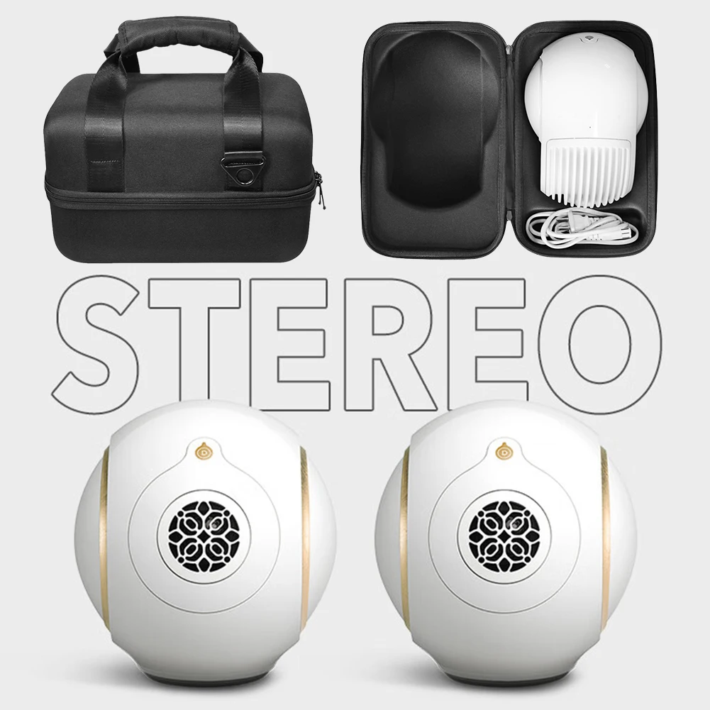 Hard Carrying Case Double Zipper Portable Storage Bag EVA with Shoulder Strap for Devialet Phantom II 95/98dB Wireless Speaker