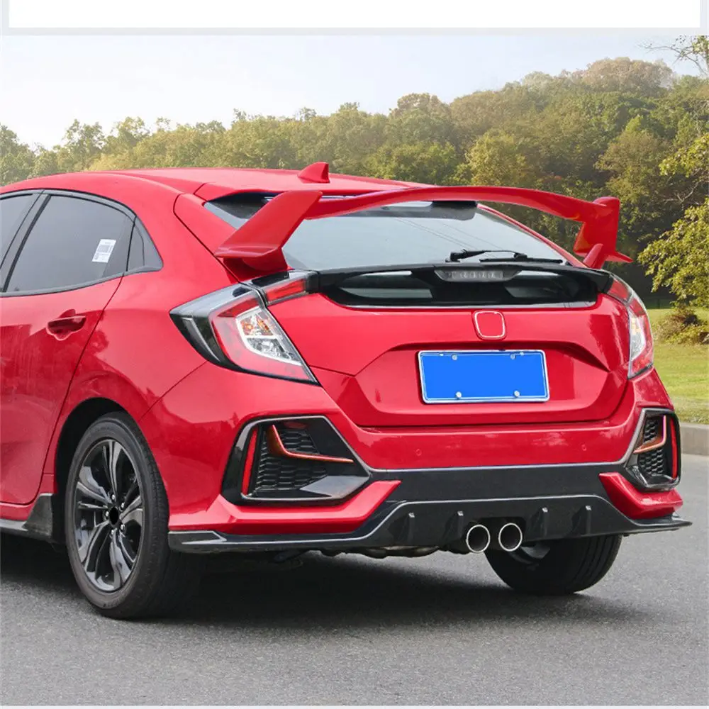 For Honda Civic 2016 2017 2018 2019 2020 10th Gen FK7 Hatchback Rear Spoiler Type-R Style Tuning Roof Wing Trunk Lip Decoration