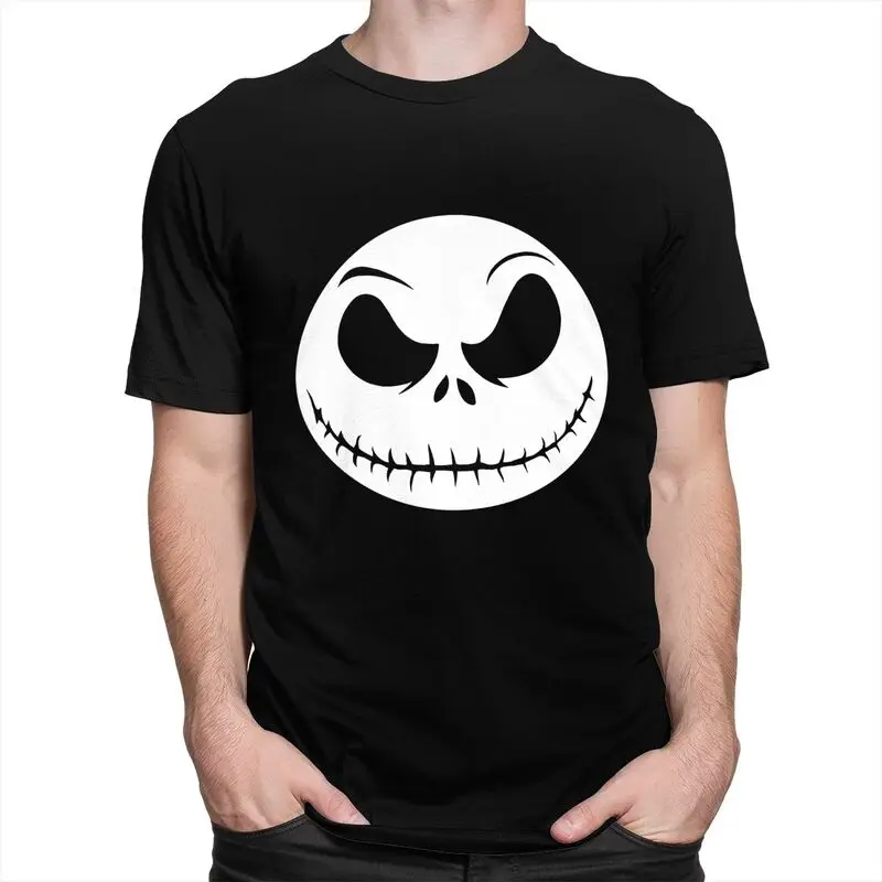 Nightmare Before Christmas T Shirt Men Short Sleeve 100% Cotton T-shirt Summer Halloween Movie Jack Skullington Tees Tshirt