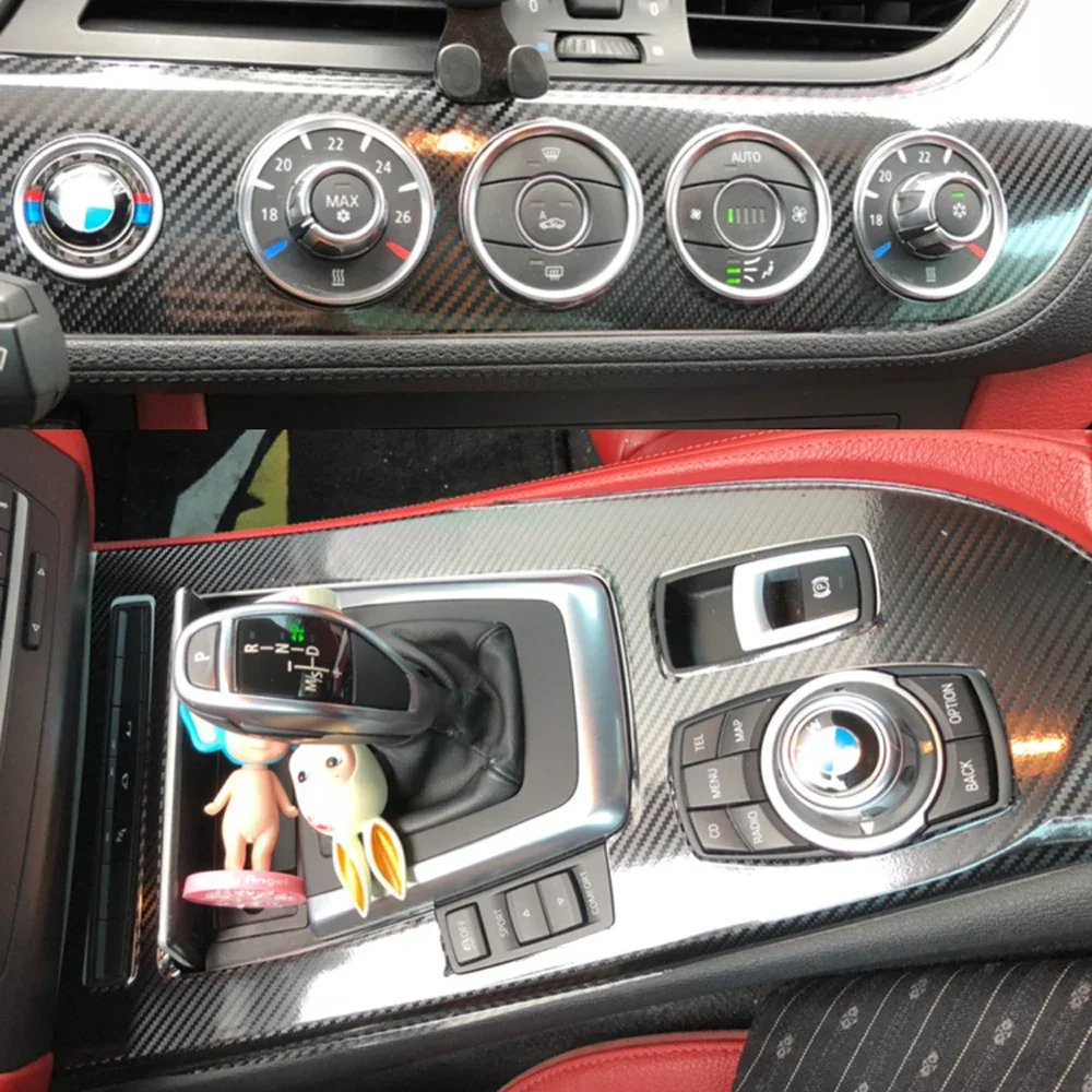 

For BMW Z4 E89 2009-2016 Interior Central Control Panel Door Handle 3D/5D Carbon Fiber Stickers Decals Car styling Accessorie