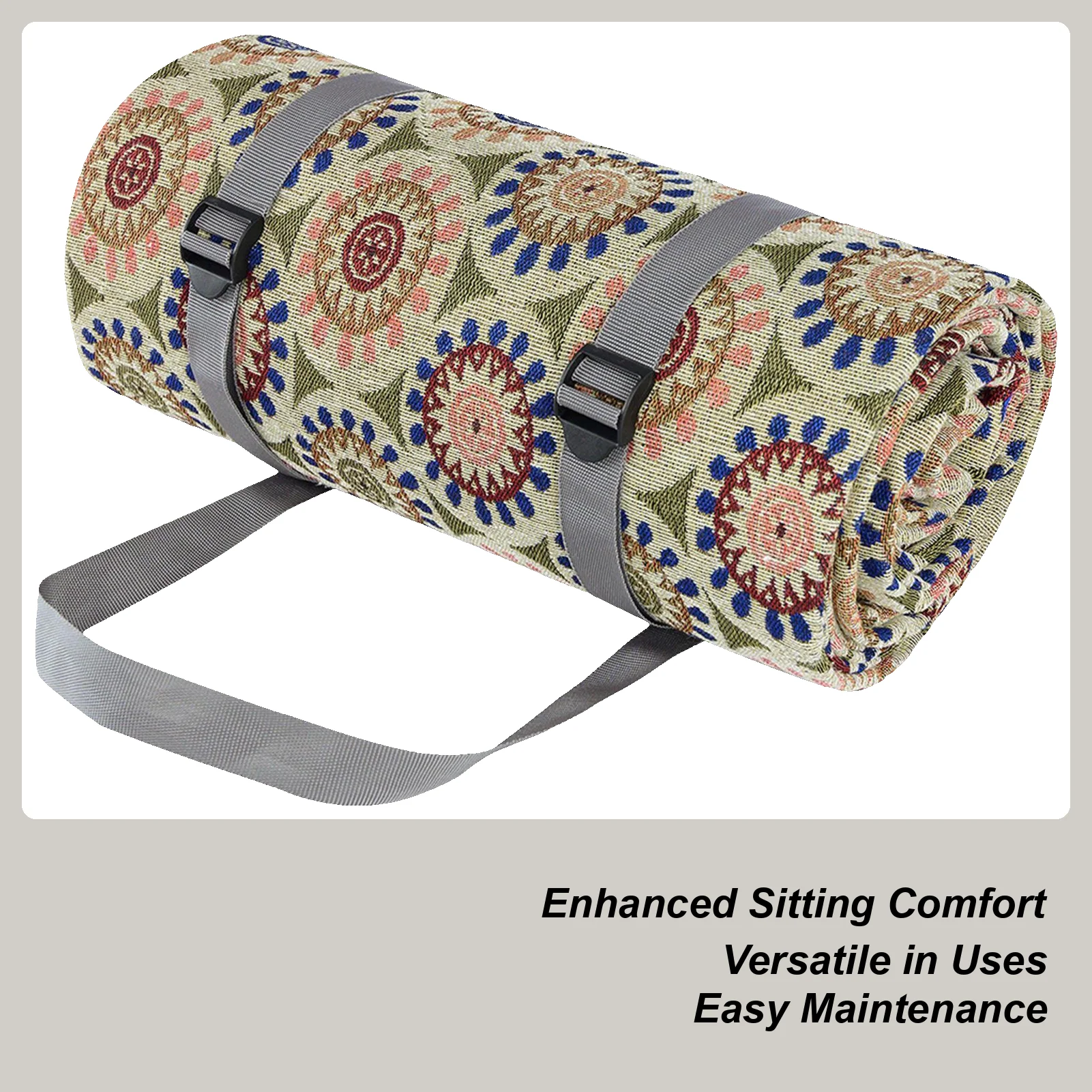 

Picnic Mat 57.1x78.7 Inch Portable Foldable Pad Extra Large Portable Camping & Beach Mat With Carry Strap For Beach Park Grass