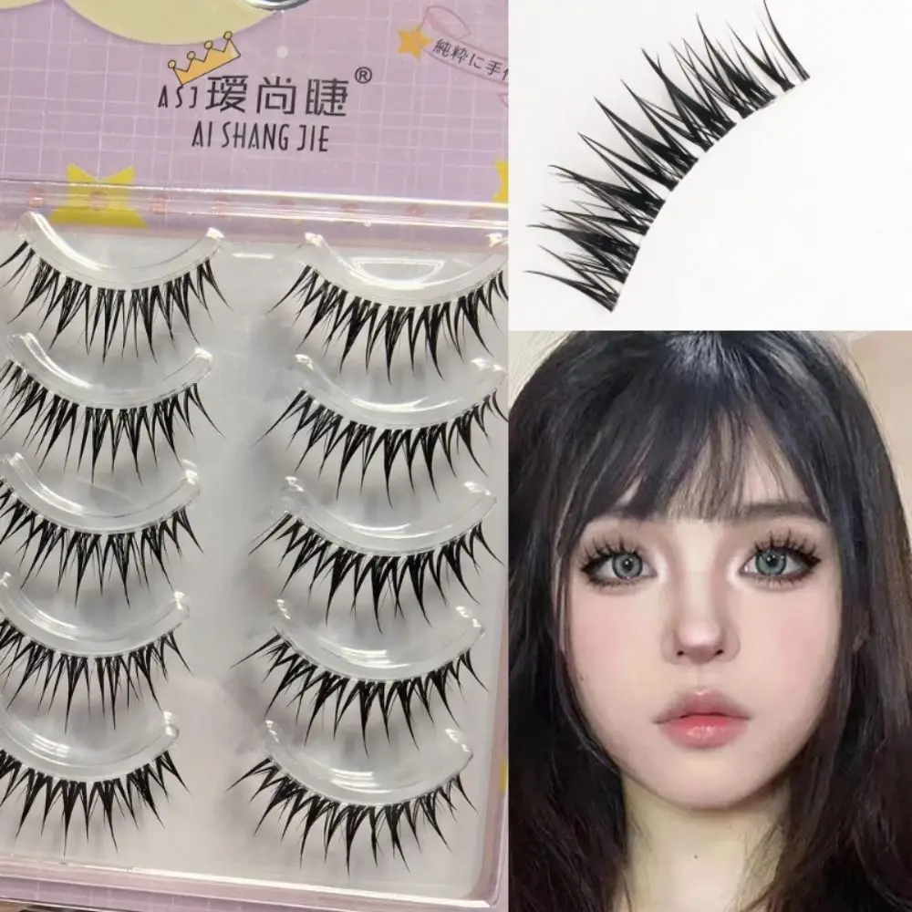 Faux cils doux et pointus pour les yeux, extension de cils, bande dessinée thaïlandaise, tige transparente, support, outils de maquillage pour les yeux, paresseux