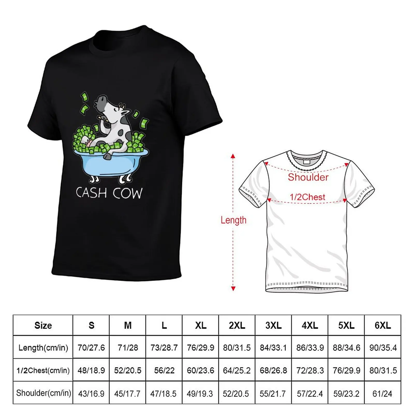 Cash Cow Rich Money Dollar Cash Hustle Manager T-Shirt shirts graphic tee plain Short sleeve tee graphic t shirts Men's t-shirts