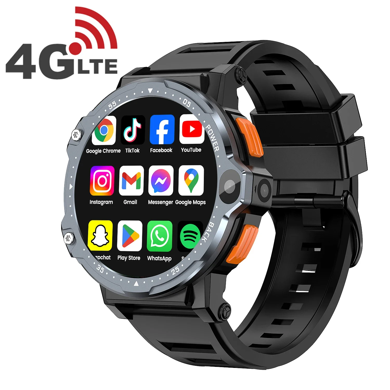 VALDUS 4G Android Smart Watch RAM 4GB ROM 64GB GPS WIFI Dual Video Camera PG999 Sim Card Round Phone Mobile Smartwatch