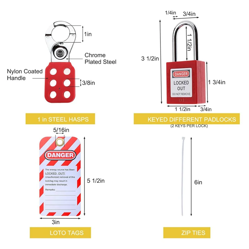 【Must-Haves】2X Lockout Tagout Station With 16 Safety Padlocks 6 Hasps And 40 Lockout Tags, Lock Out Tag Out Board With Loto Devi