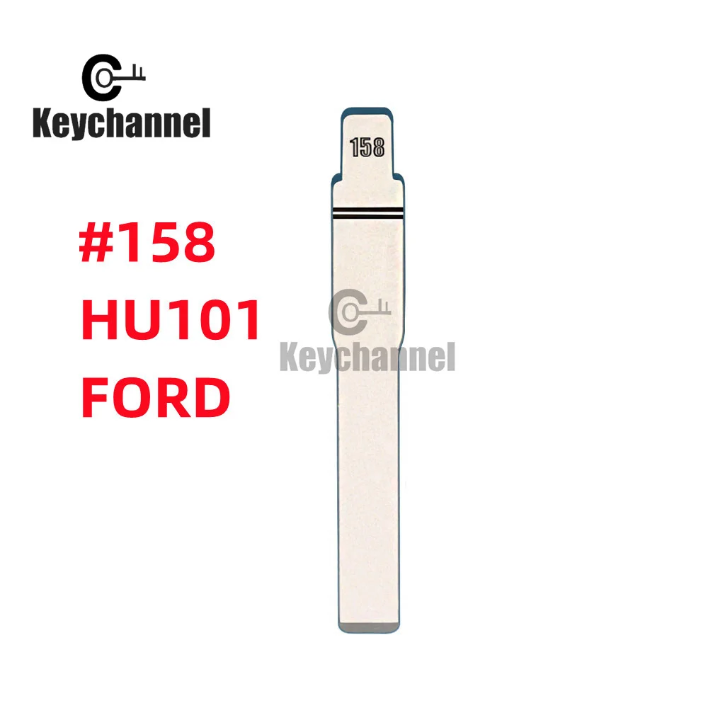 Keychannel 10PCS/LOT Car Key Blade HU101 Flip Key Blank NO.158 for KD KEYDIY Xhorse Remote for Ford Mondeo Ranger Fiesta S-MAX