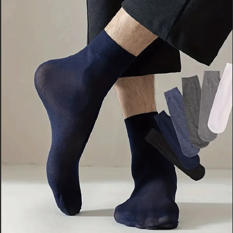 Chaussettes confortables pour hommes diabétiques, tissu anti-humidité, chaussettes d'affaires non contraignantes, 10 paires