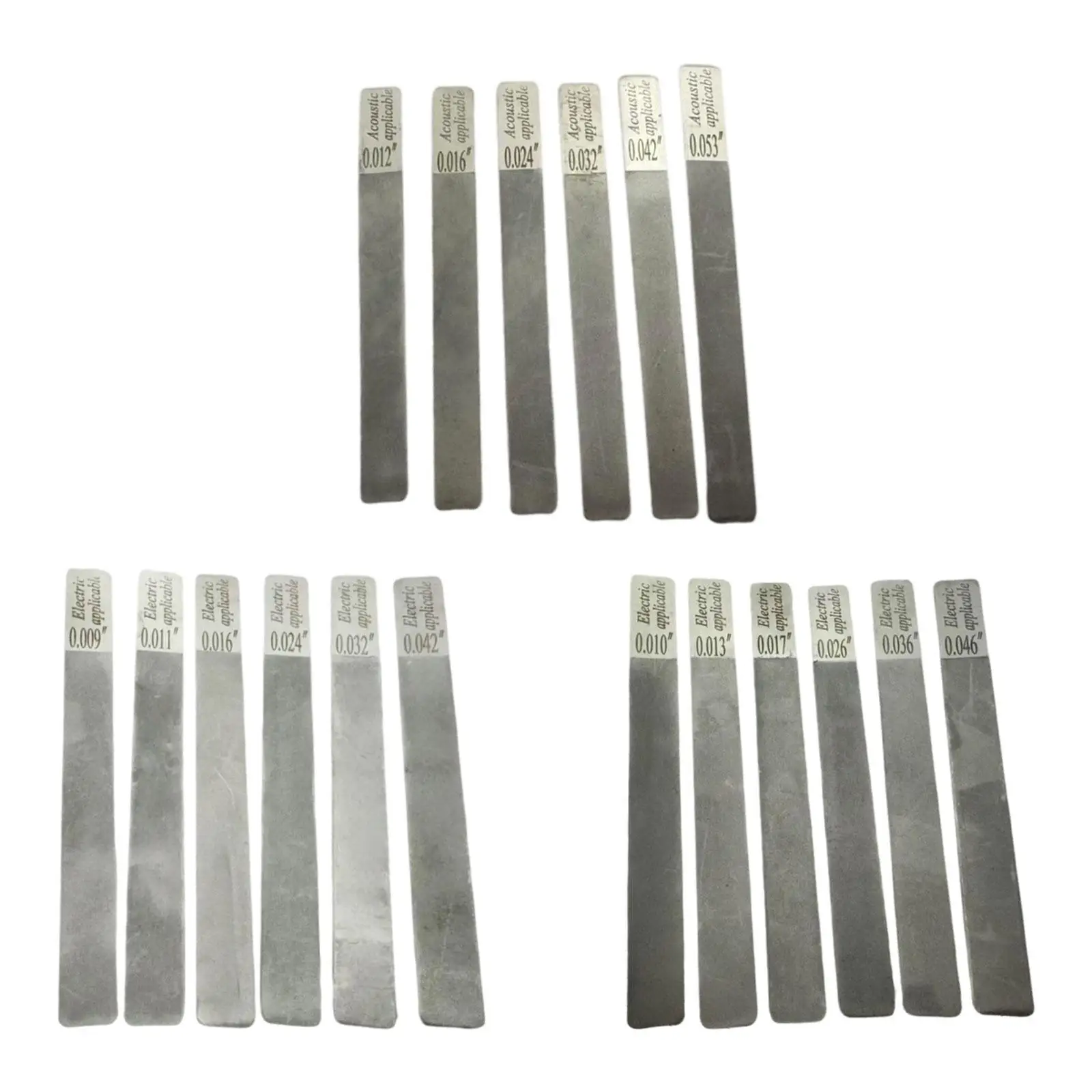 6x Guitar Gauged Nut Slotting File Set,Practical,Sturdy,Luthier,Repairing Tool Kit,Stainless Steel,for Guitar Maintainence ,