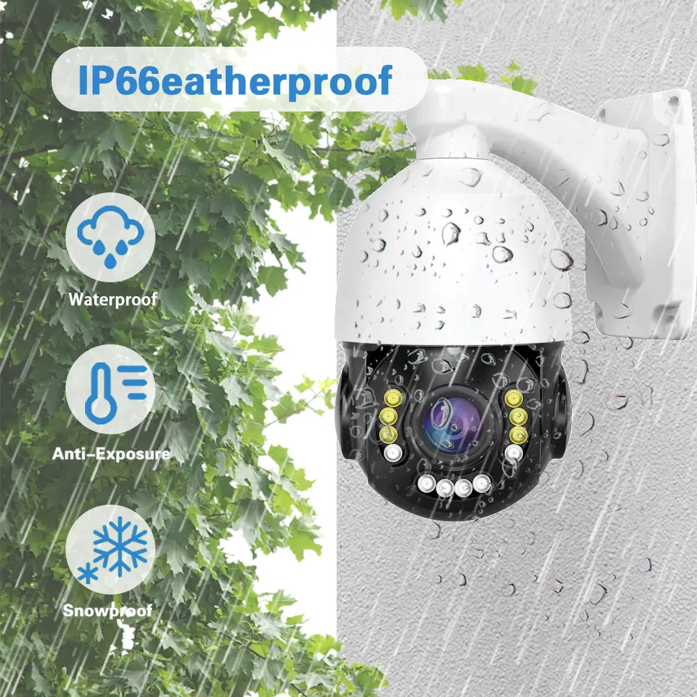 10CH 8MP WiFi POE PTZ Security Camera System 38x Zoom Color Night Vision CCTV Video Surveillance System Kit