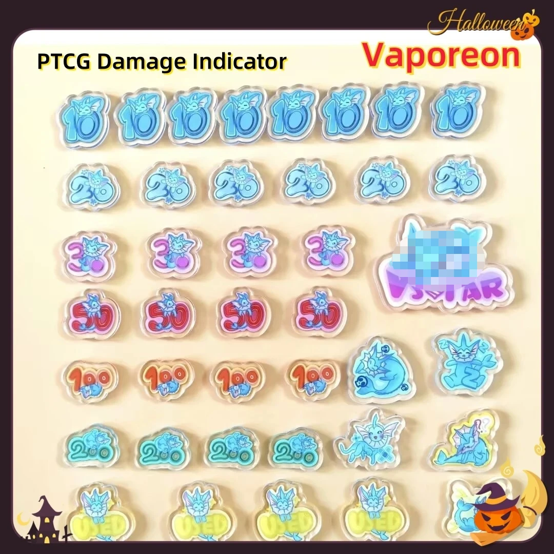 

Vaporeon PTCG Damage Counter Indicator VSTAR TCG Game Scoring Board Collectible Gift