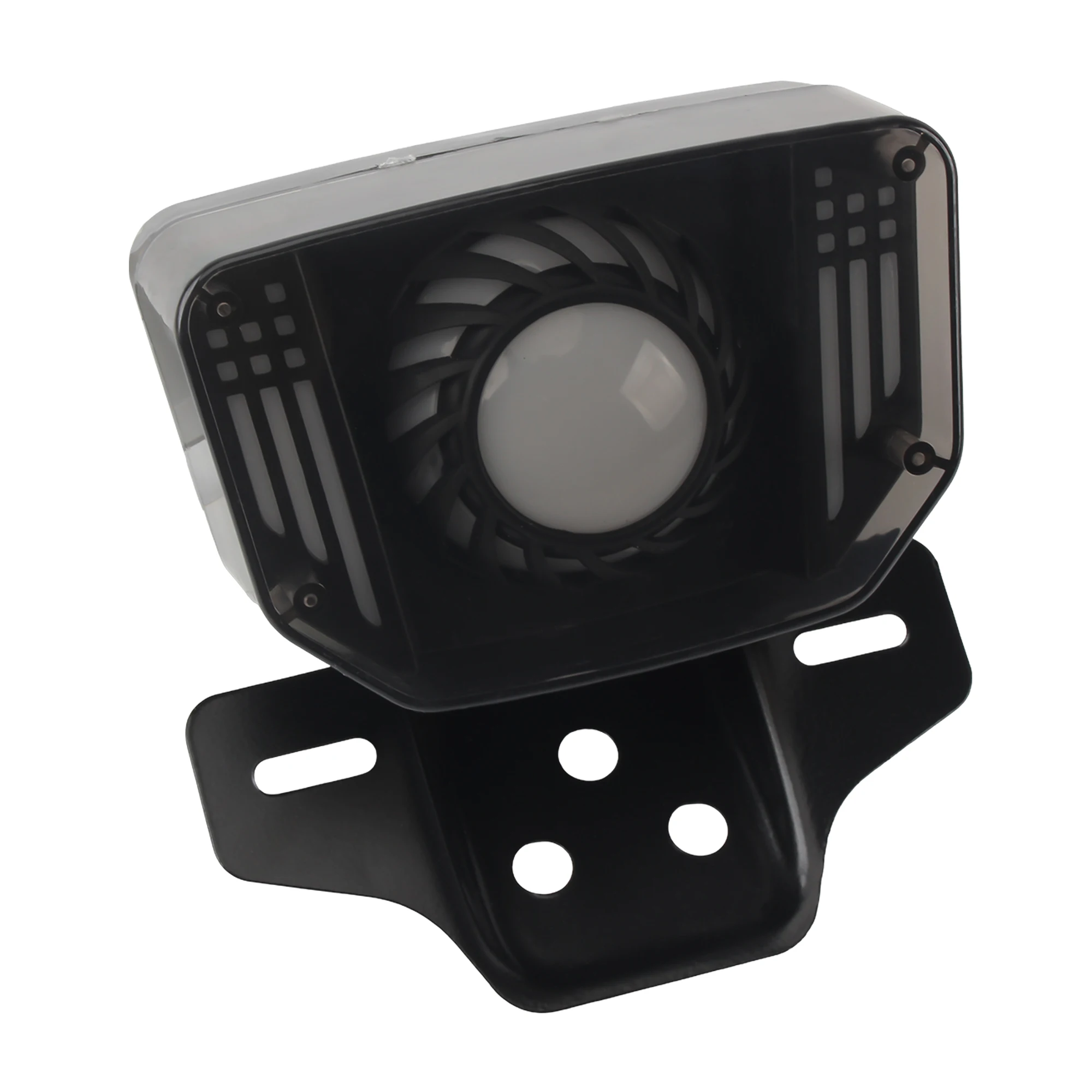 Universal Motorcycle LED Brake Tail Light 12V Signal Lights LED Integrated Tail Light with License Plate Bracket RGB Angel Eyes