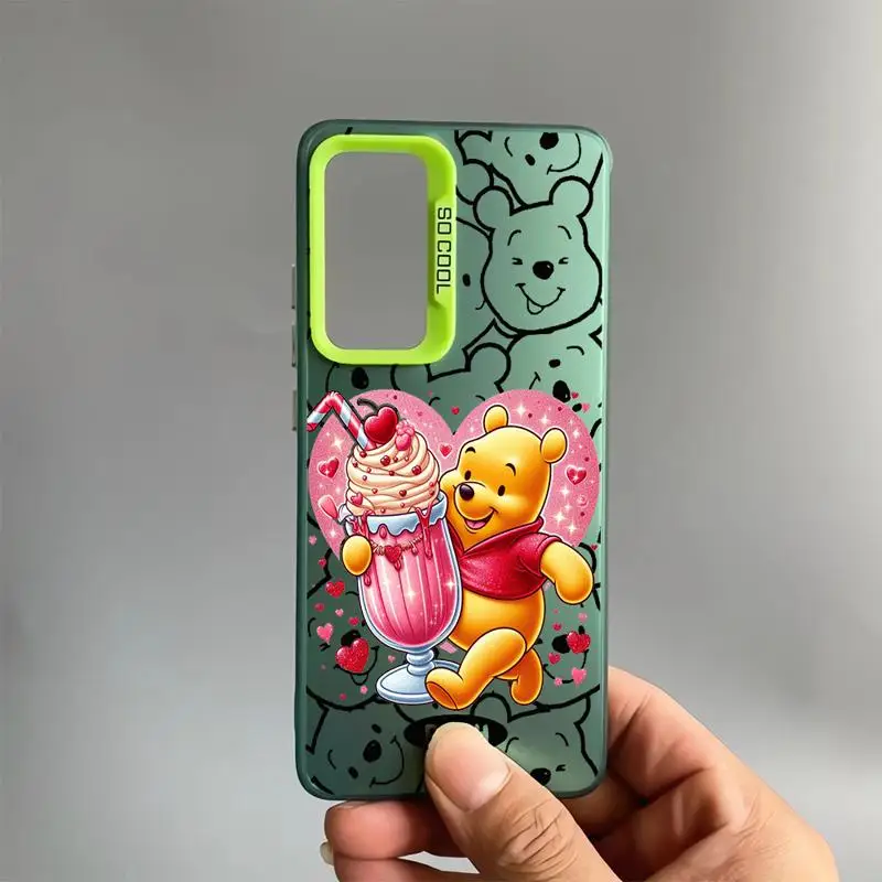 Disney Cute Winnie The Pooh phone case for Samsung Galaxy S20 S21 Note20 Ultra S23 FE S24Plus Protective Sleeve TPU Cover funda