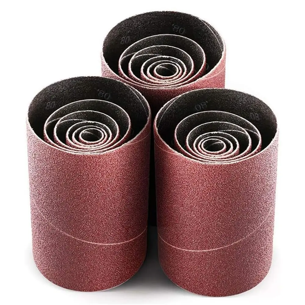 6pcs Accessories Universal Spindle Sander Sleeves Polish 80# Sanding Drum Kit Durable 120# Polishing Sleeve