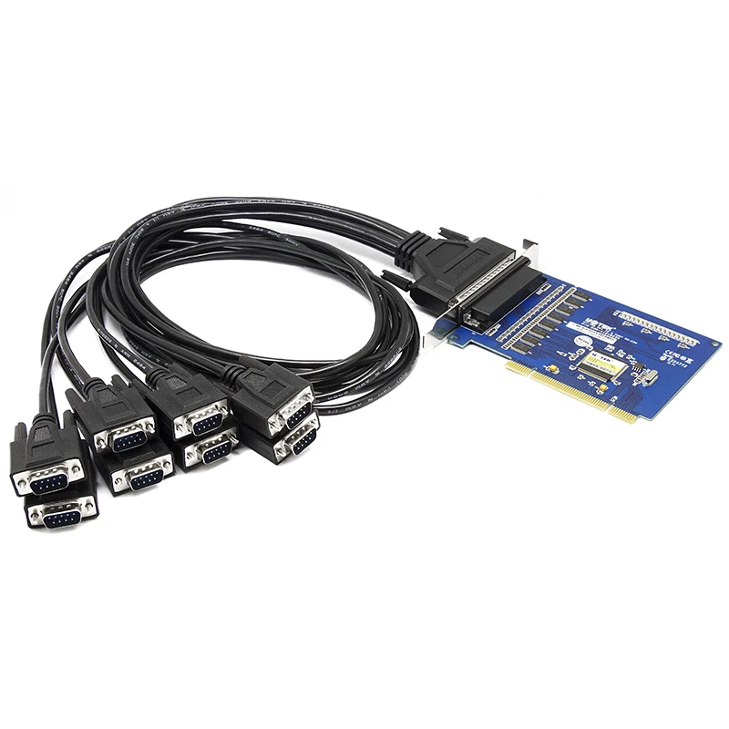 UOTEK PCI to RS-232 Serial Card RS232 8 Ports High Speed DR62 Expansion Converter Industrial Grade DB9 Connector UT-758 Adapter