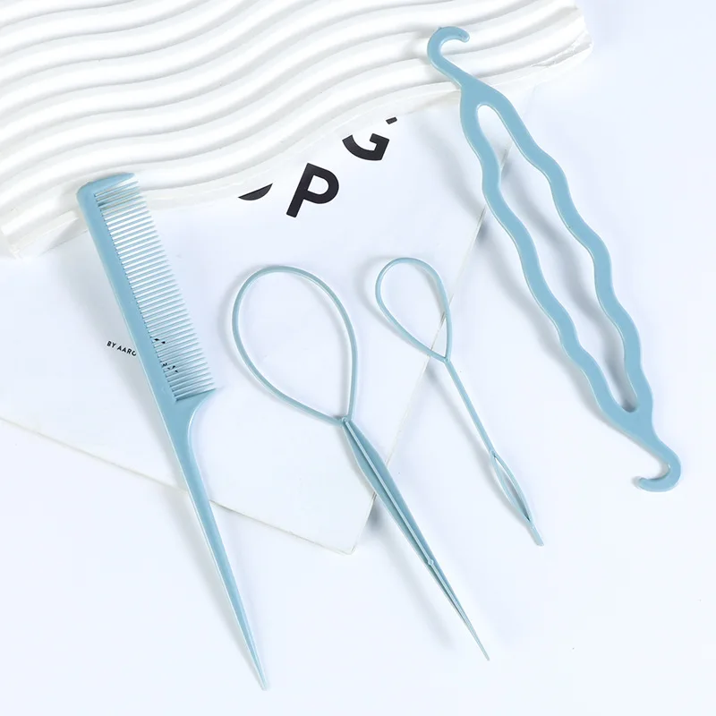 

4Pcs/Set Magic Hair Styling Tools Set DIY Braiding Braider Accessories Hairpin Twist Bun Barrettes Clips For Women Hairdressing
