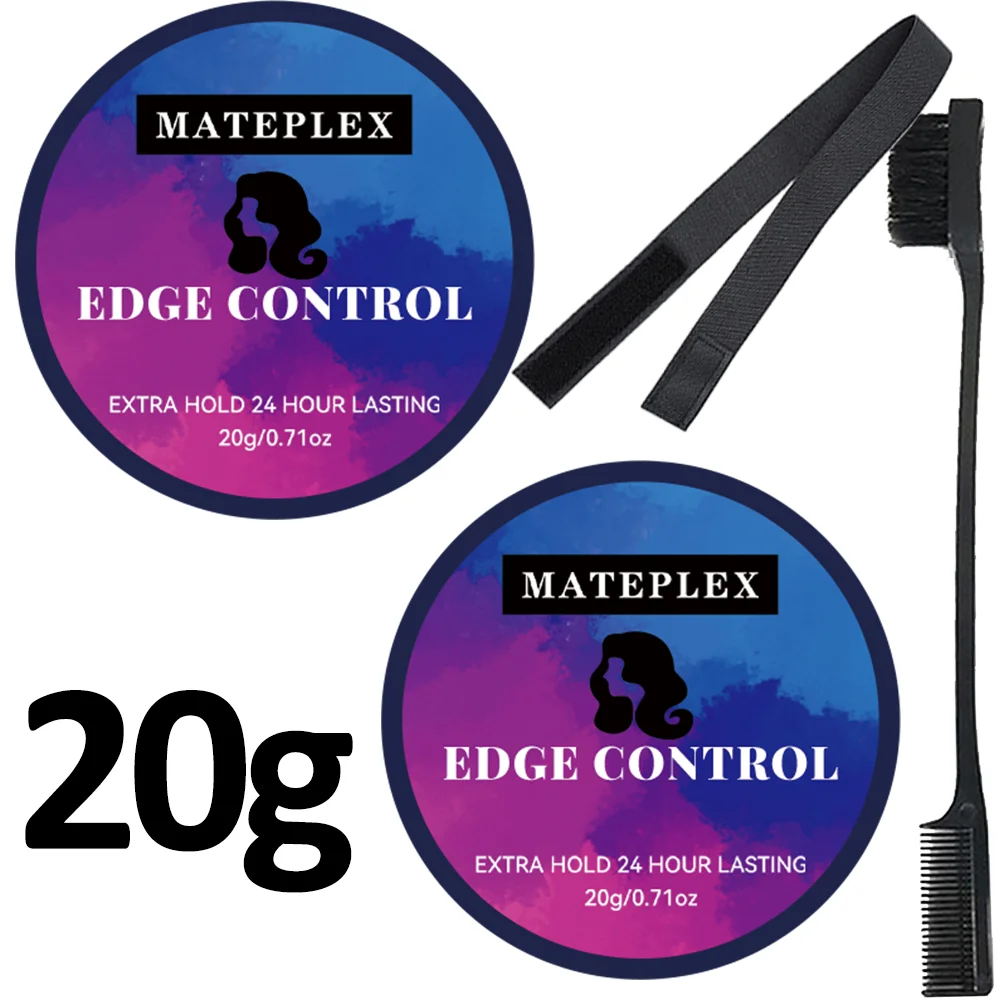 

Edge Control Wax for Women Non-Greasy Edge Smoother Flower Scent No Flaking White Residue Melt Band Brush Travel Wig Styling Kit