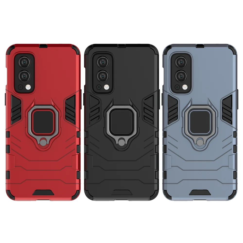 Casing Armor tahan guncangan penuh untuk OnePlus Nord 2 5G, casing Armor tahan guncangan untuk OnePlus Nord2 5G, casing pelindung ponsel magnetik