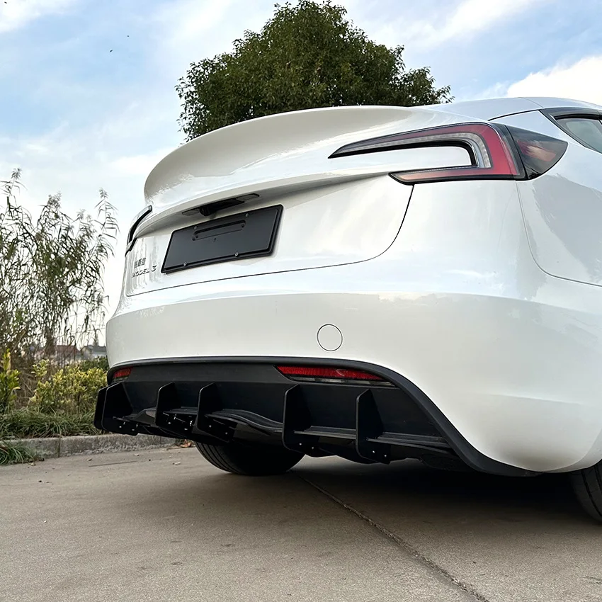 

Для Tesla Model 3 2024 года, диффузор заднего бампера, разделитель губ, комплект кузова, аксессуары
