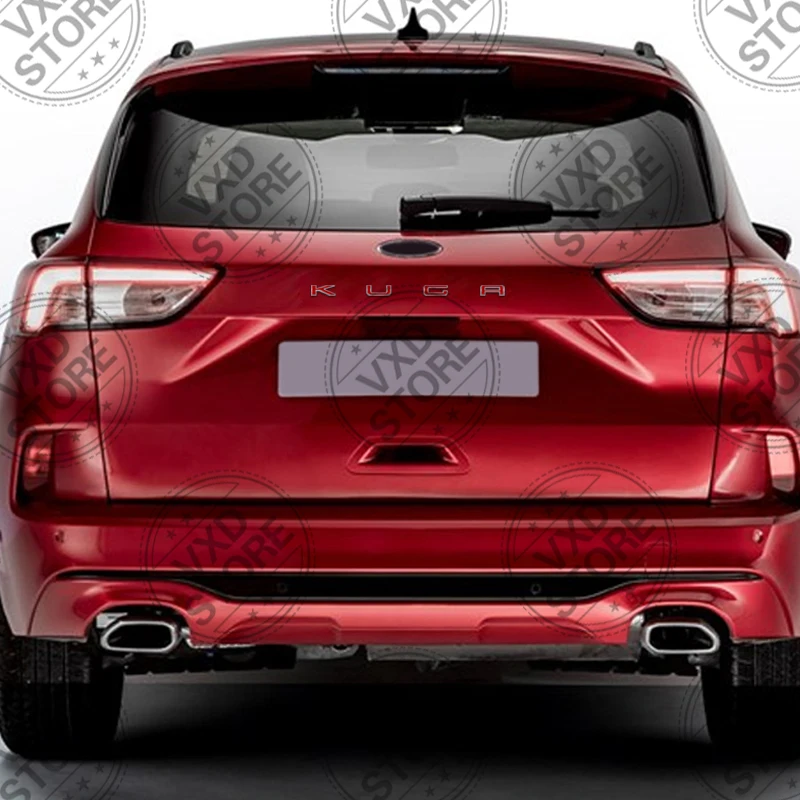 For Ford KUGA Lettering Car 3D Metal Letters Logo Badge Decals Sticker Car Auto Rear Trunk Alphabet Emblem Styling Stickers