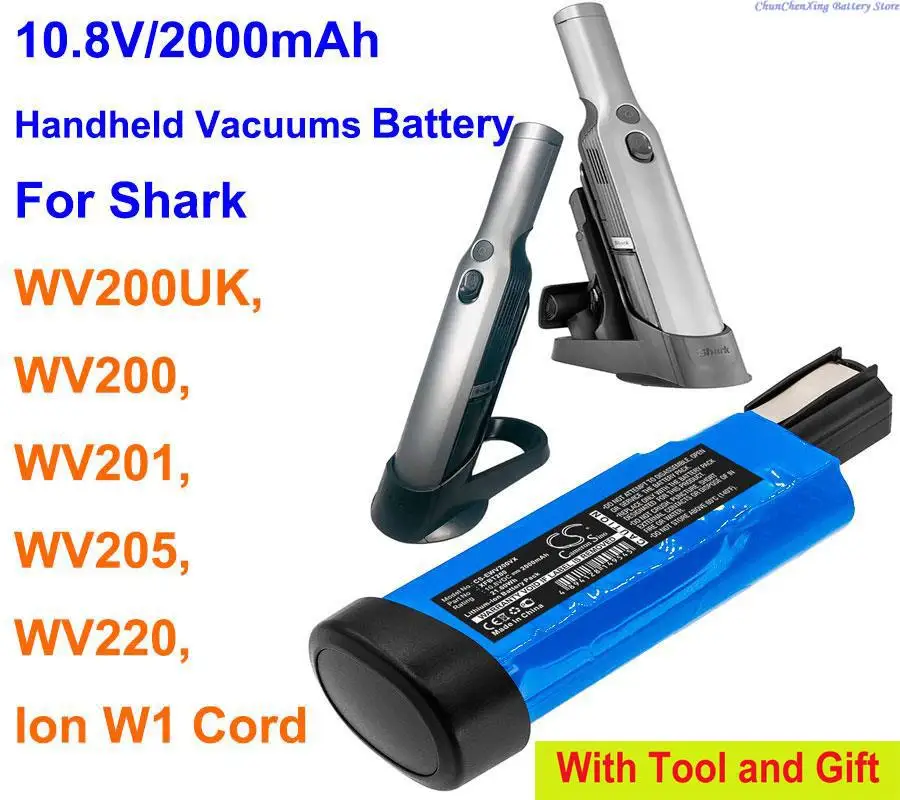 Cameron Sino 2000mAh Vacuum Cleaner Battery XFBT200, XFBT200EU for Shark Ion W1 Cord, WV200, WV200UK, WV201, WV205, WV220