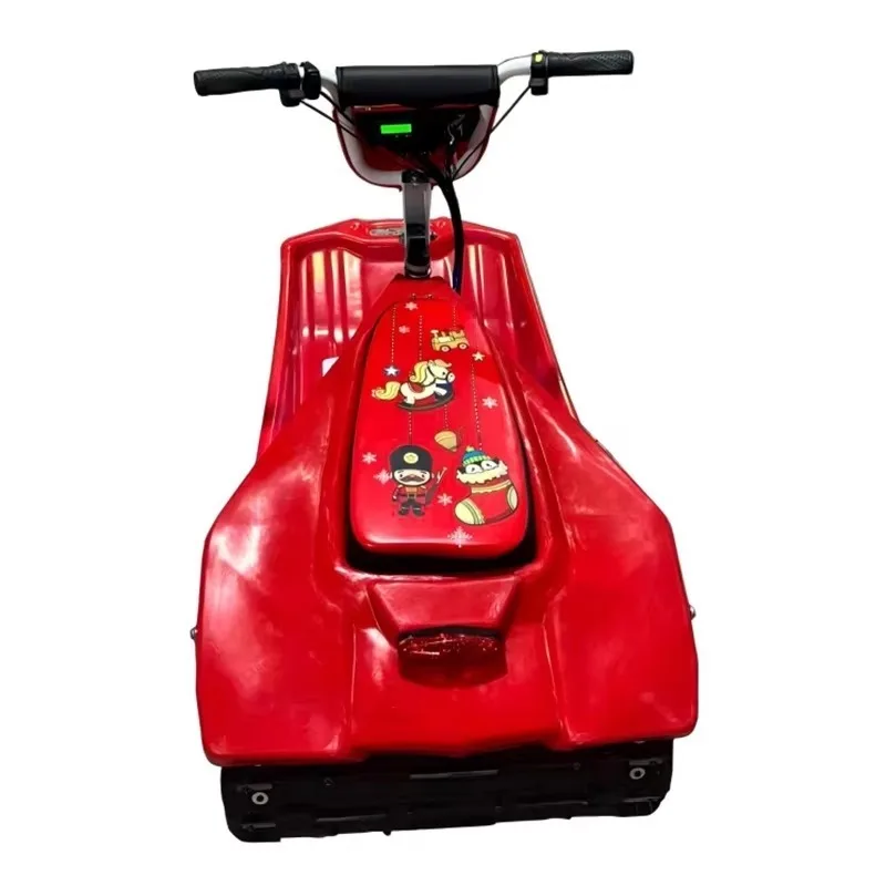 Top fashion electric snow bike/snowmobile, suitable for children's skiing, plowing, sand skiing, sledding trips
