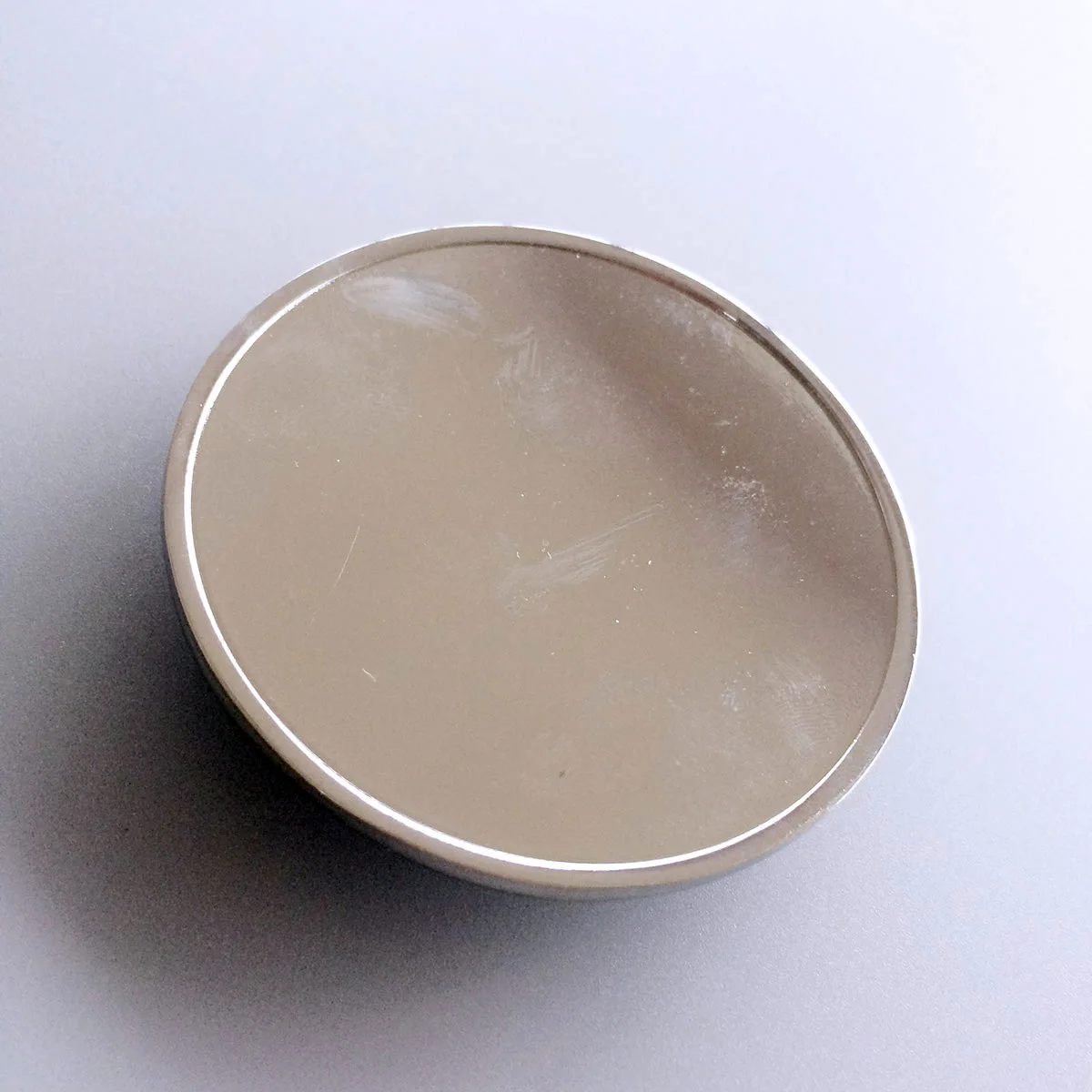 Small Size Chrome Bright Silver Custom Round Blank Belt Buckle BUCKLE-BL011