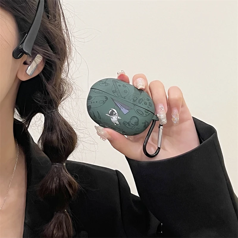 หูฟังสำหรับ2022ใหม่ Huawei Freebuds Pro 2,น่ารักการ์ตูนนักบินอวกาศคริสตัลสติกเกอร์สำหรับ Freebuds Pro 2ชุดหูฟังชาร์จ