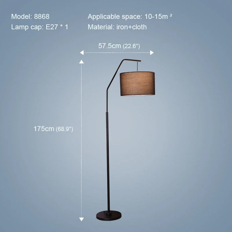 PLLY Nordic Fishing Floor Lamp ModernFamily Living Room Bedroom Creative LED Decorative Standing Light