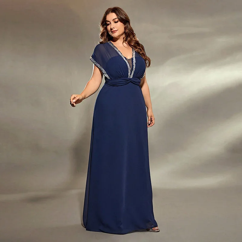 Afslankende Kant Diepe V Neline Dr Hoge Taille Crossbody Cotail Par Dr Sexy Bloemenprint Zijde Dames Faion