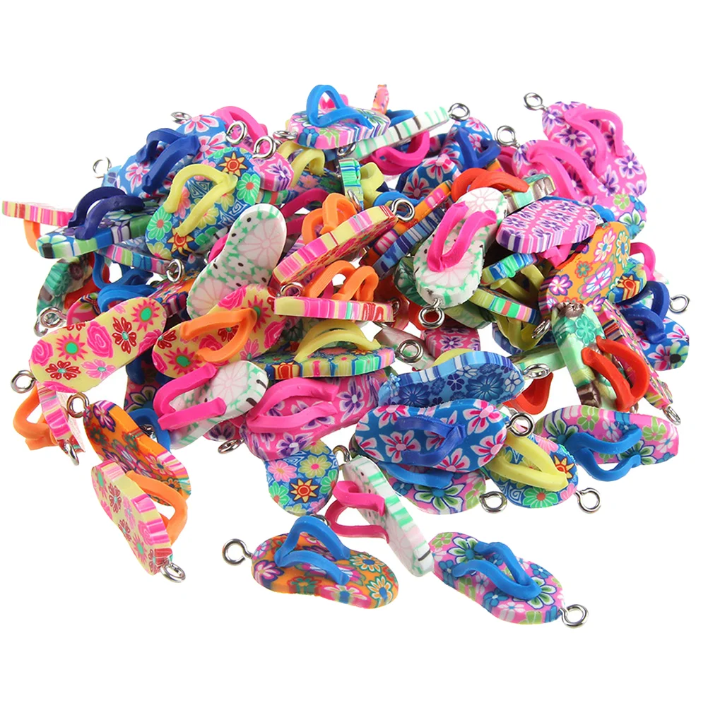 

Delicate Slipper Decorative Charm Pendant Soft Clay Slippers Candy Necklace Choker Necklaces Bracelet Accessories
