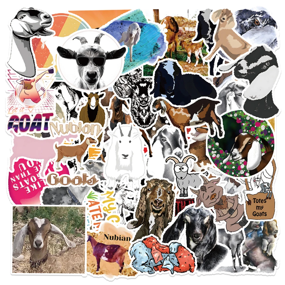 

10/30/50PCS Cartoon Animal Goat Sticker Cute Funny Graffiti Waterproof Decal Kids Toy DIY Laptop Phone Case Guitar Sticker