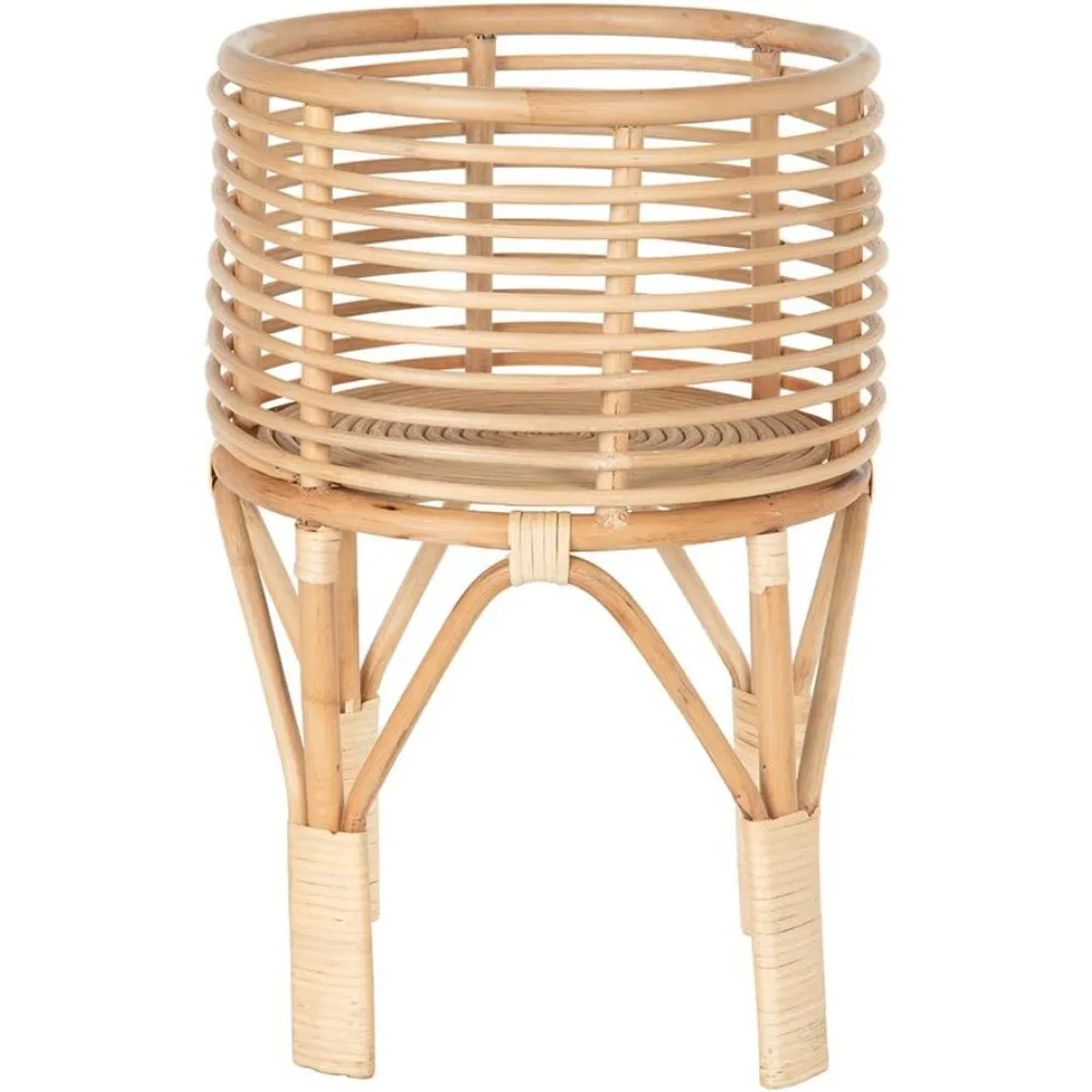 

Подставка для комнатных растений из ротанга KOUBOO, маленькая, натуральная кашпо коричневого цвета