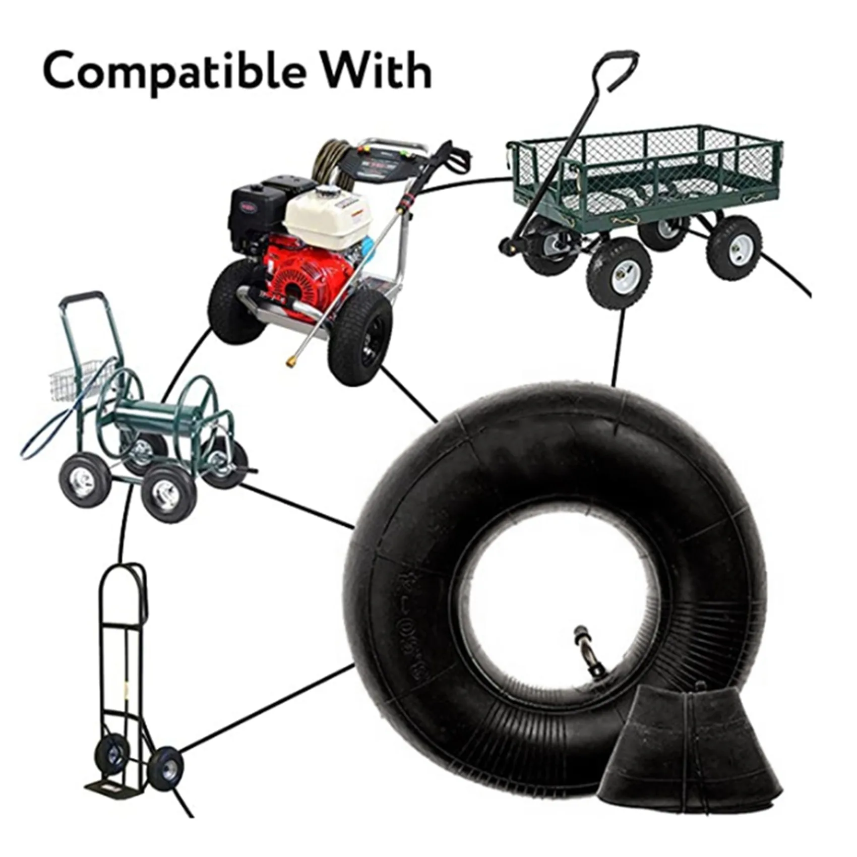 Unusual 2X 9X3.50-4 Inner Tube Heavy Duty Tube For 9 Inch Pneumatic Tires, Electric Tricycle Elderly Electric Ecooter 9 Inch