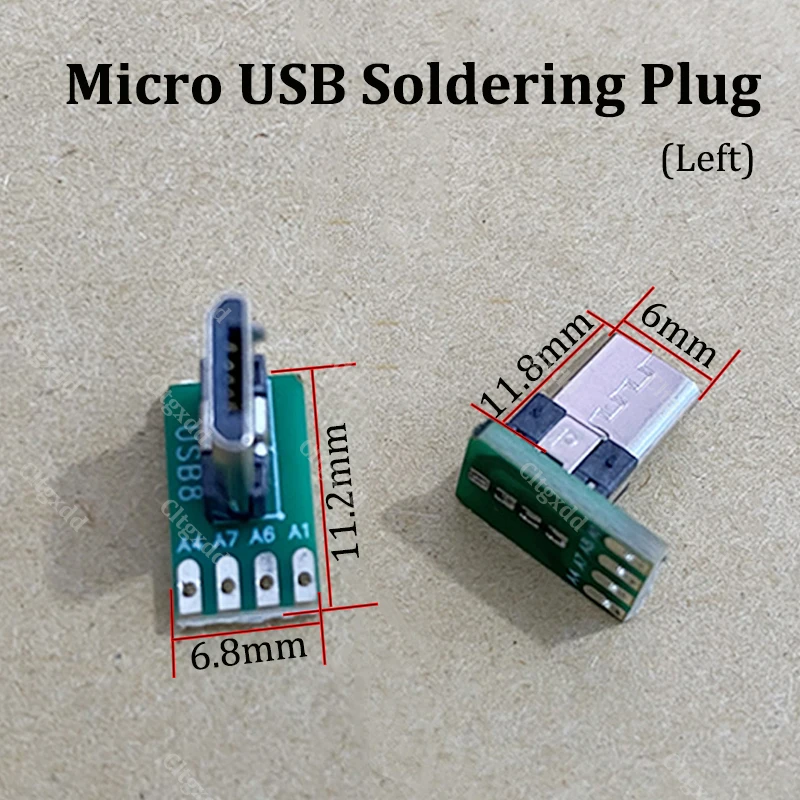 1 Stück USB 2.0 Stecker DIY Lötstecker Gerade/L-Typ Winkel Typ C Micro Stecker-Buchse-Adapter für Auto-DVR-Dashcam Daten- und Stromversorgung – Detail 16