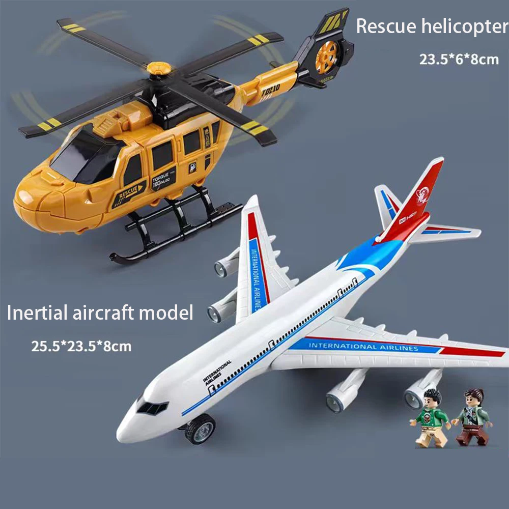 1:32 Diy Helicopter Blocks Buiding Model Rotating Propeller Fighter Simulating Rescue Aircraft Boy Birthday Gift