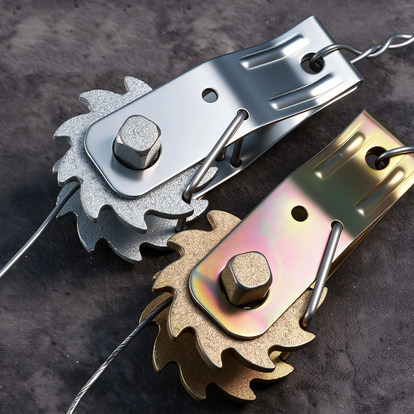 Electric Fence Wire Strainers, Inline Wire Ratchet Tensioner ,Heavy-Duty Steel Compression Clip Design, Secure Wire Tightener