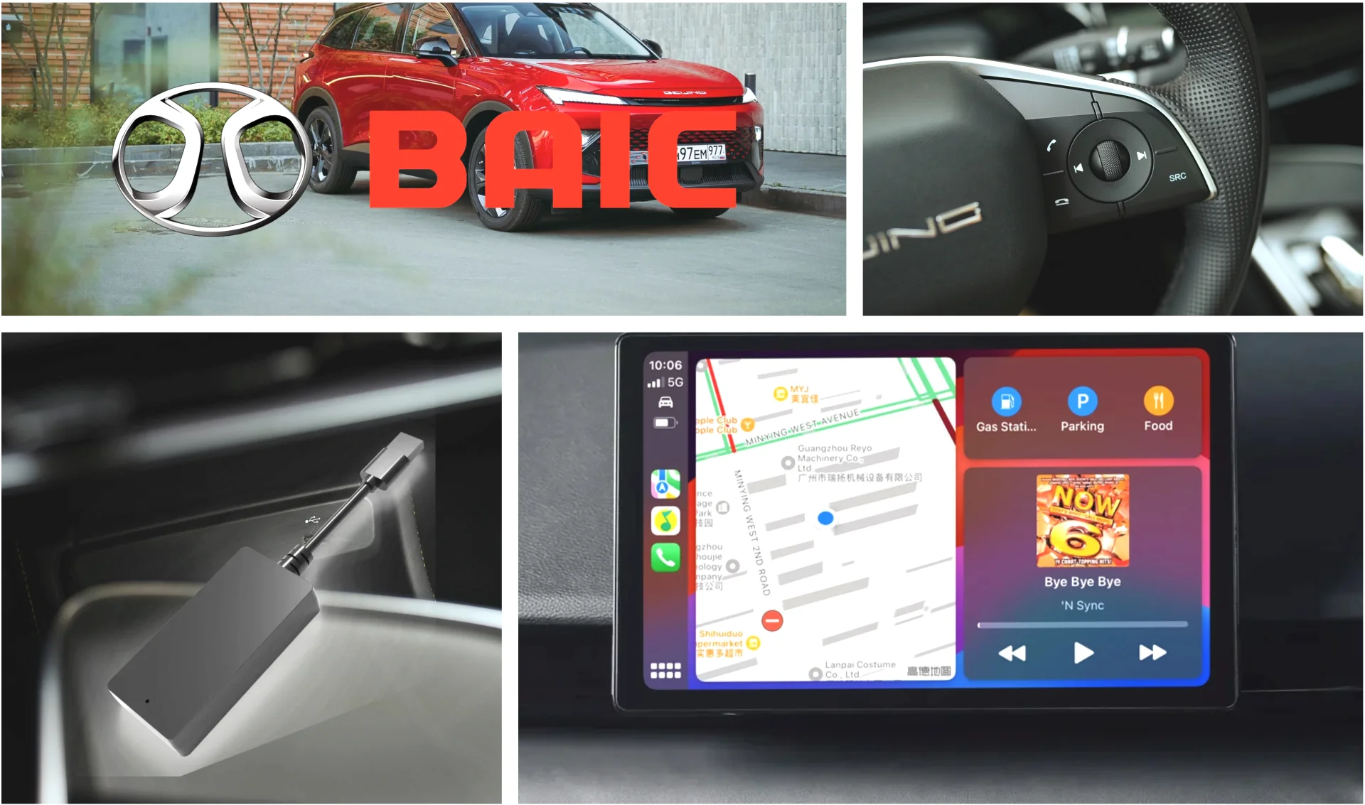 NCP0039 0036 Baic BJ40 Plus BJ60 X35 X55 X55 II BAIC 3 5 carbitlink smartlink easy connection to Wireless CarPlay  Android Auto