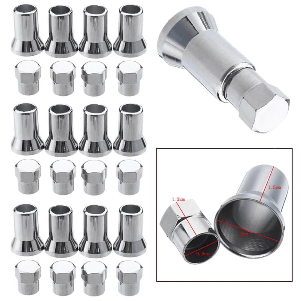 

Car Tire Valve Cap with Sleeve Covers Universal Truck Wheel Tire Valve Stem Hex Cover Set Valve Caps Accessories TR413AC/TR414AC