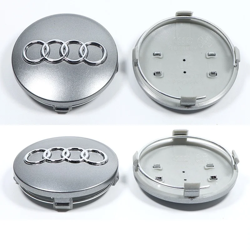 4pcs 60mm 61mm 68mm 69mm Car Styling Wheel Center Cap Hub Covers Badge 4B0601170 For Audi A3 A4 A5 A6 A7 A8 S4 S6 Accessories