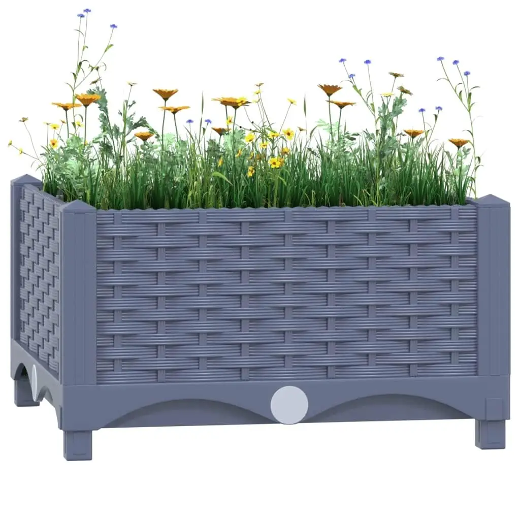 40x40x23 cm Raised Garden Bed - Durable Polypropylene Planter for Outdoor Gardening