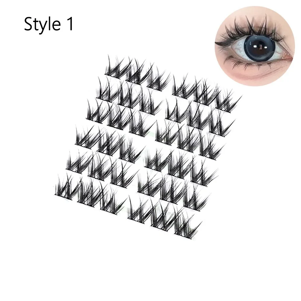 Press on Self Adhesive Cluster Lashes No Glue Needed Natural Look Segmented Eyelashes Reusable Handmade