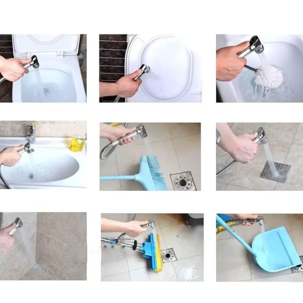 Modern Bidet Shower Head Toilet Cleaning Dispenser Bathroom Pressurized Water Applicator Personal Hygiene Accessory