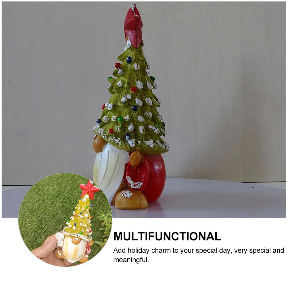 

Christmas Party Decor Adorable Gnome Statue Outdoor Decoration Desktop Adornment Xmas Decorations